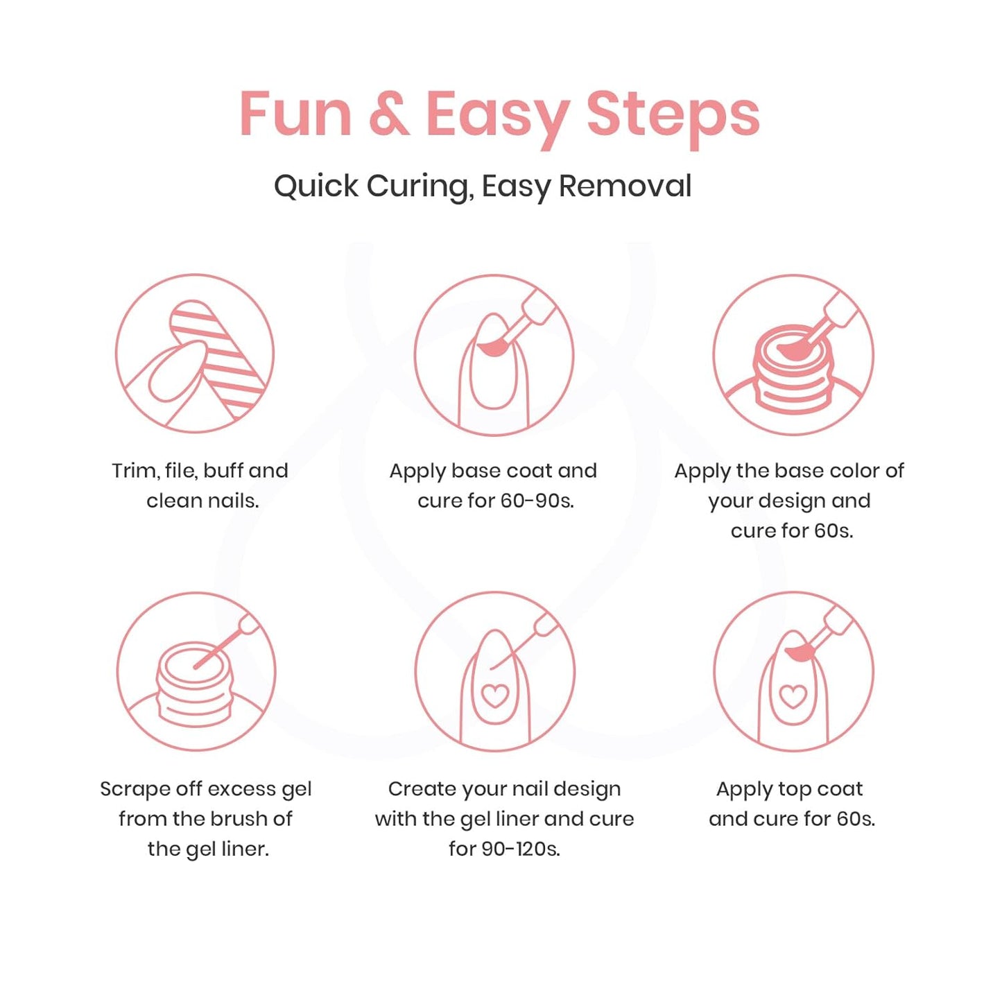 beetles Pink 12 Colors Nail Art Gel Liner, Summer Blue White Glitter Gel Nail Polish Painted Soak Off Uv Lamp Art Nails Red Yellow for Thin French Line Nails Manicure Gift for Women