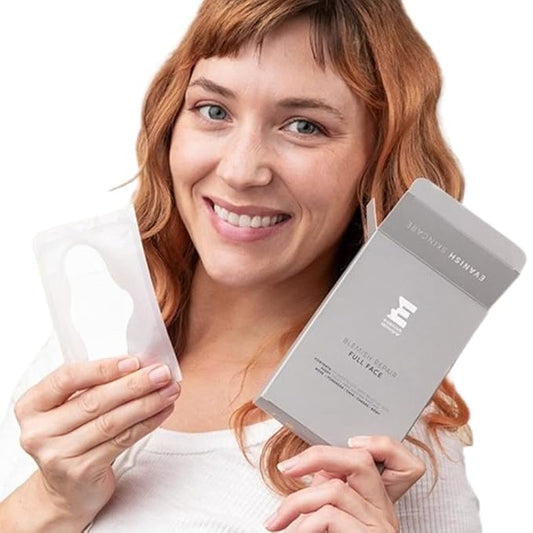 Blemish Repair Full Face Patches - XL Hydrocolloid Acne Patches with Salicylic Acid & Niacinamide for Chin, Forehead, Nose, Cheeks | 8 Count