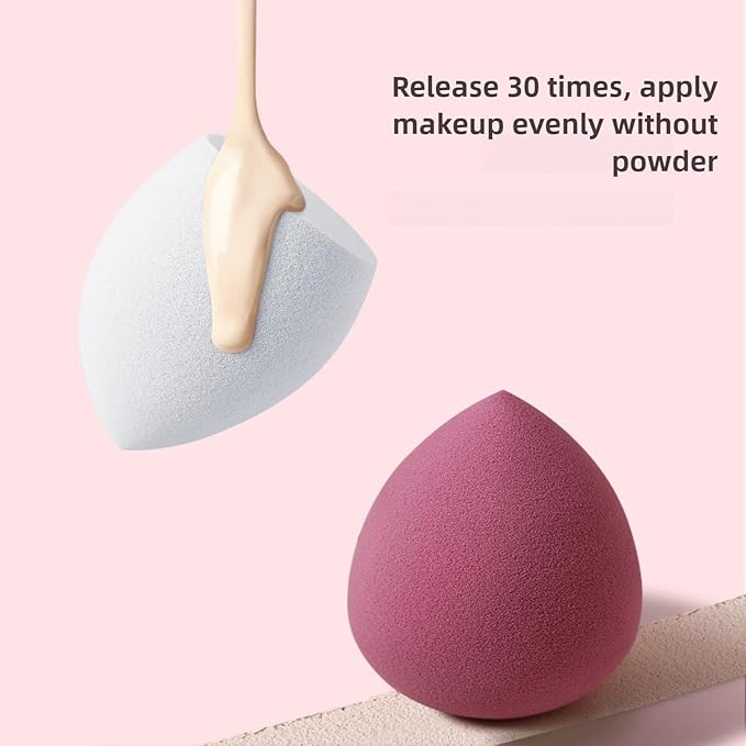 30-Piece Makeup Sponge Set -Makeup sponges without latex, Soft, Reusable & WashableMulti-Shape Beauty Sponges for Wet & Dry Use, Value Pack Makeup Blenders for Foundation & Concealer (30 packs)