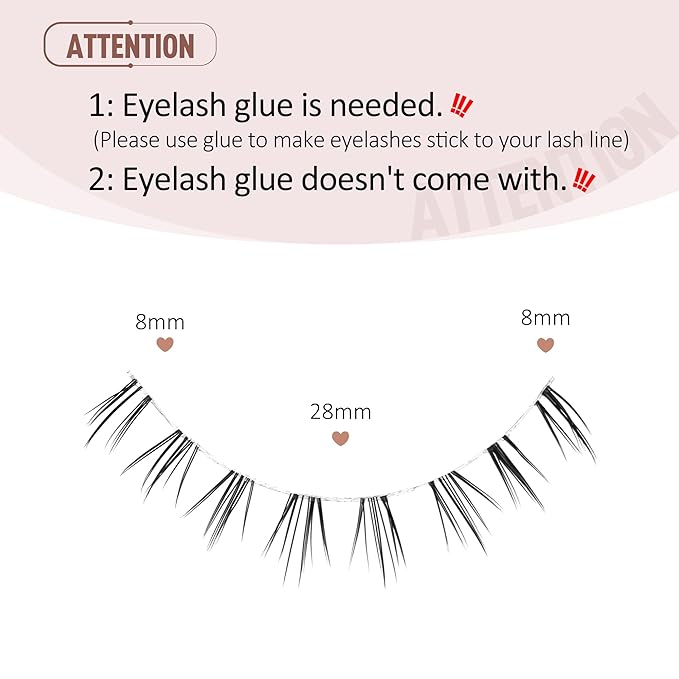 Bottom Eyelashes False Lower Lashes Fake 7 Pairs Bottom-9