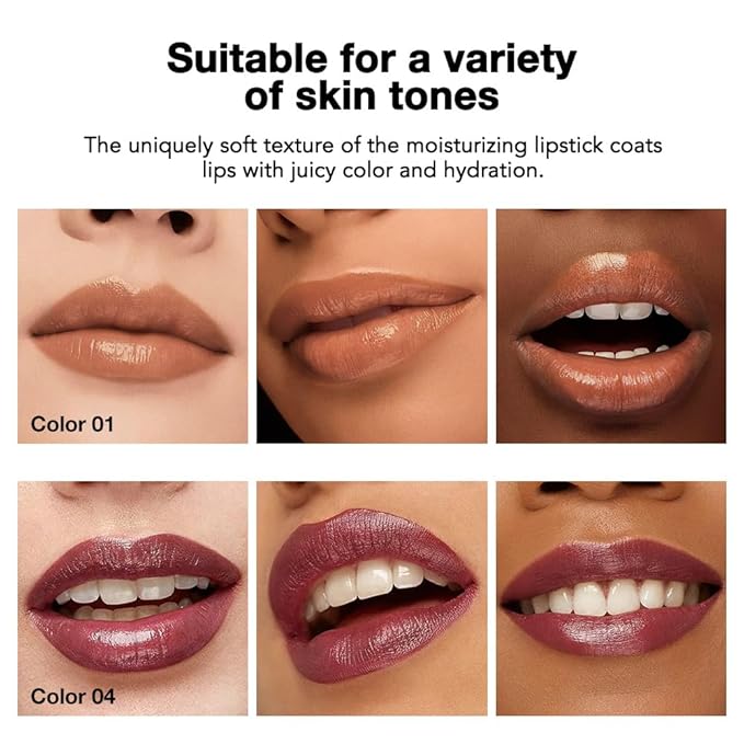 2Pcs Tinted Lip Balm Moisturizing Lipstick – Waterproof Hydrating Matte Lip Balm for Women, Creamy Natural Color Stain for Dry Lips, Soft Matte Finish (1# Warm Orange Nude Brown & 4# Mauve)