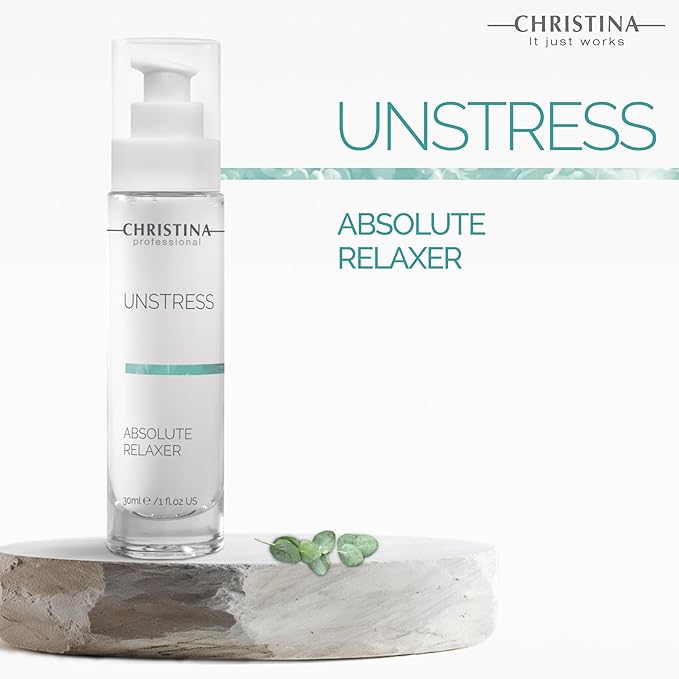 Christina Unstress Absolute Relaxer Peptide Serum for Face with Hyaluronic Acid | Boosts Collagen and Elastin | Face Serum with Easy Application for All Skin Types