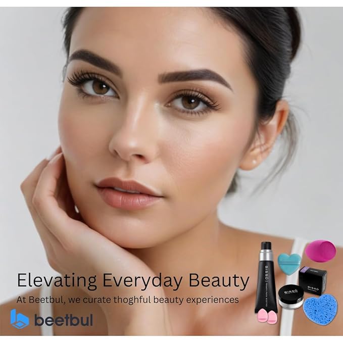 Beetbul Face Kit: Bissú Silky Primer (27.5 ml) & Setting Powder (8g) + Velvet Puff + 2 Finger Puffs + Makeup Sponge + Exfoliating Sponge