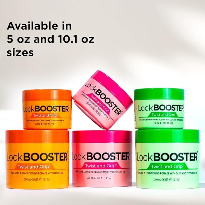 Style Factor Lock BOOSTER Twist & Grip Braid Gel (5 Oz.) with Rosemary Oil— Strong Hold, Flake-Free, Frizz-Free Hair Braiding Gel for Defined & Long-Lasting Twists, Locs & Braids
