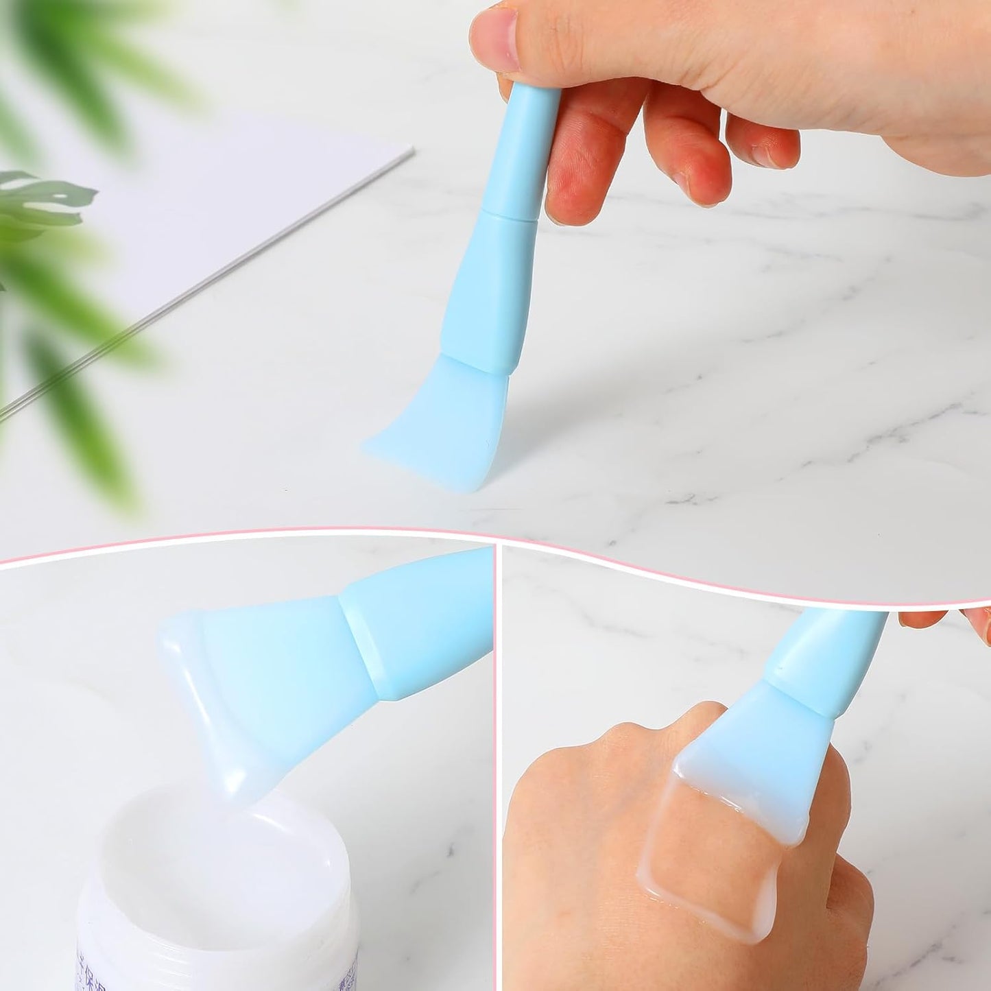 4 Pcs Silicone Face Mask Applicator,Silicone Mask Brush,Soft Face Masks Applicator for Mud,Clay and Spa Treatments, Ideal for Home Facial Care, Beauty Salons