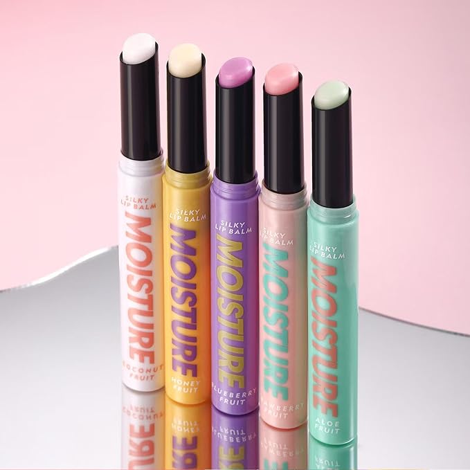 2 in 1 Moisturizing Tinted Lip Gloss Lip Balm Hydrating Glossy Hypoallergenic Natural Women Girls Teens Students Long Lasting Dry Lip Care Grape # 01