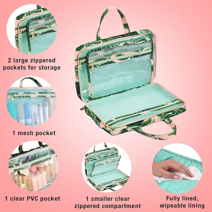 Conair Travel Toiletry Bag - Makeup Bag - Cosmetic Bag -Travel Makeup Bag