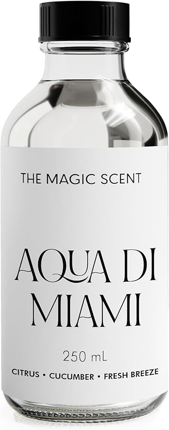 Aqua di Miami Diffuser Oil - Hotel & Home Luxury Scents - Diffuser Oil Scents for Home Designed for Use in All Diffusers - 8.5 fl oz, 250 mL
