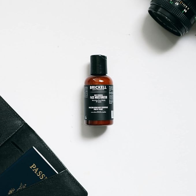 Brickell Men's Daily Essential Face Moisturizer for Men, Natural and Organic Fast-Absorbing Face Lotion with Hyaluronic Acid, Green Tea, and Jojoba, 2 Ounce, Unscented