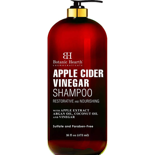 Botanic Hearth Apple Cider Vinegar Shampoo | Clarifying And Nourishing, Reduces Itchy Scalp, Dandruff & Frizz | Sulfate Free, For All Hair Types, Men And Women | 16 Fl Oz