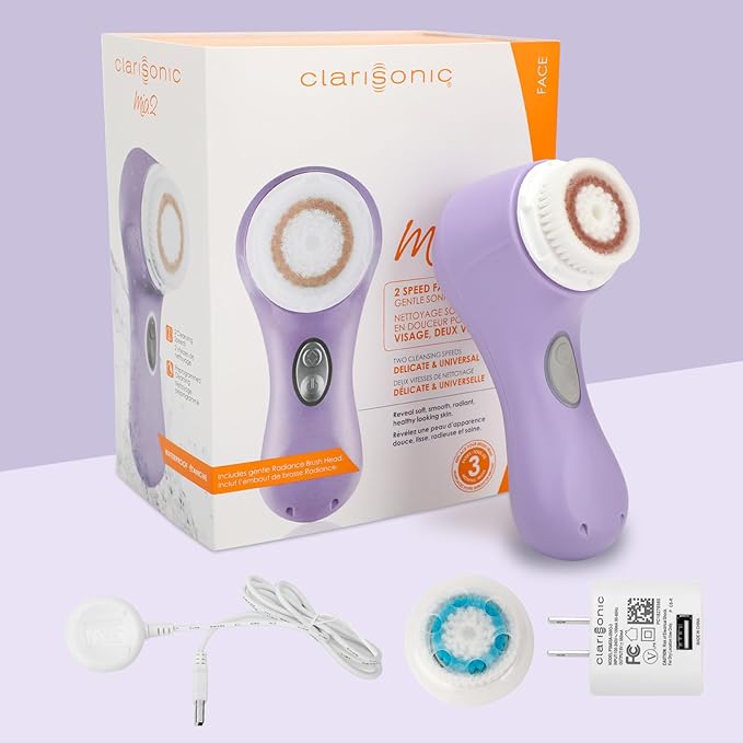 Clarisonic Mia 2 Acoustic Wave Facial Skin Facial Cleansing Brush (Lavender)