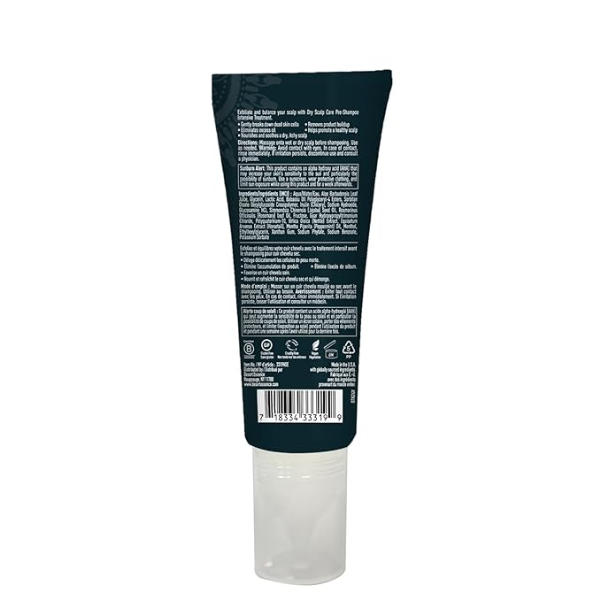 Desert Essence Dry Scalp Care Pre-Shampoo Intensive Treatment - Micro-Exfoliating, Eliminates Product Build-up and Oil for Healthier Hair and Scalp - 3.4 Fl Oz Bottle