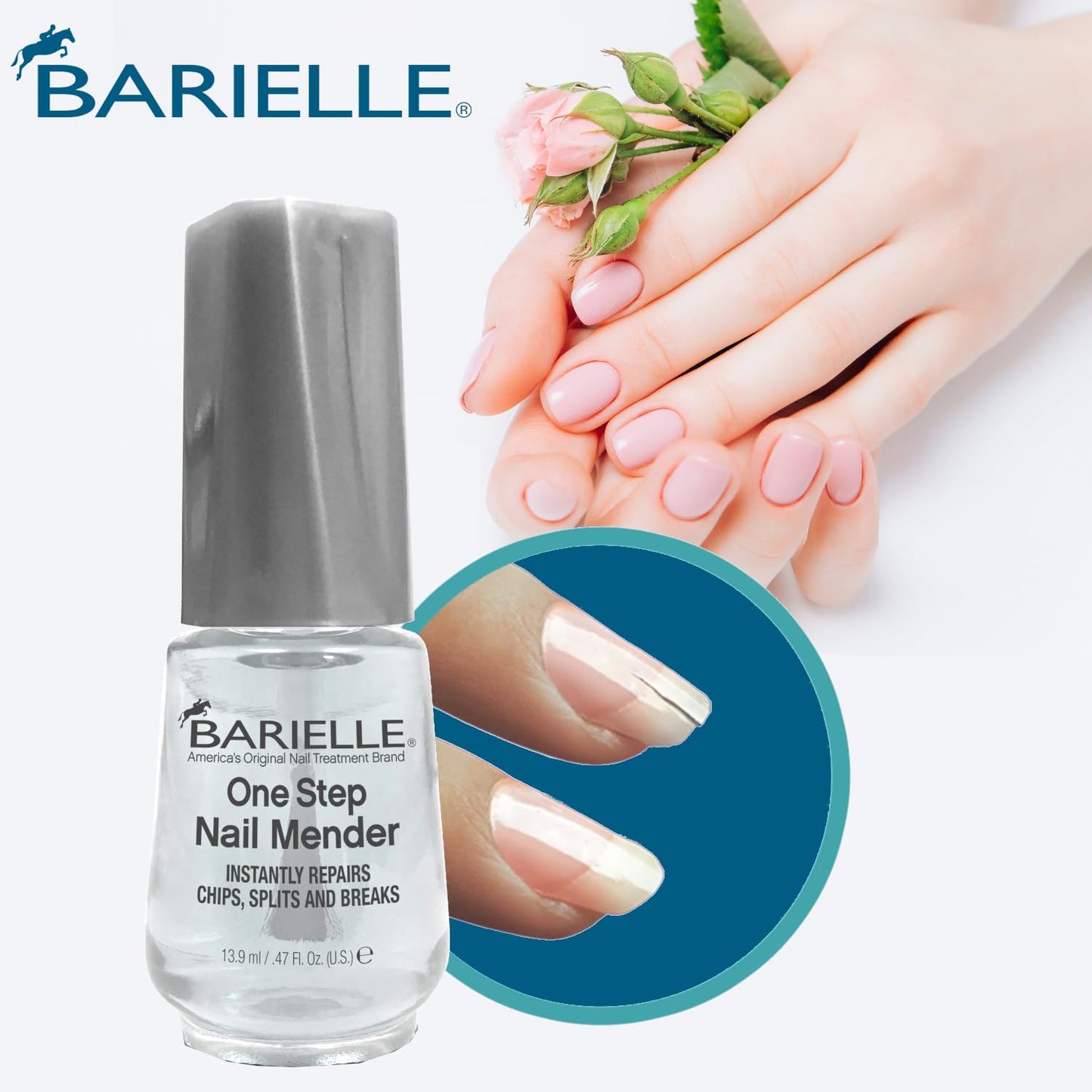Barielle One Step Nail Mender .47 oz. - Repairs Split, Chipped and Damaged Nails Clear