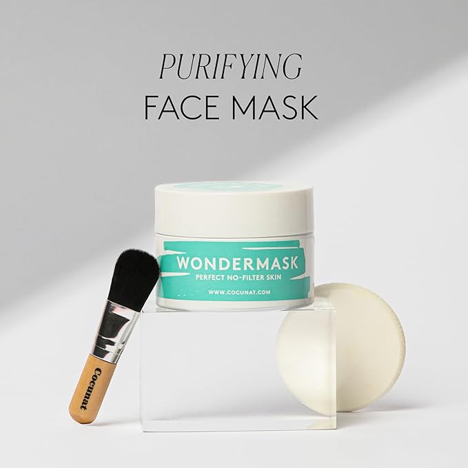 COCUNAT - Wondermask - Cleansing Facial Mask - Detoxifies, Exfoliates and Balances - Closes and Refines Pores - Oily and Combination Skin - Removes Impurities - Pimples - Acne - 50ml