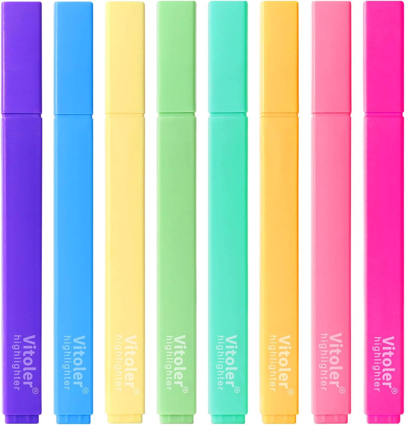 Aesthetic Highlighters, 8 Pack Marker Pens, Assorted Color Highlighters,Cute Pastel Highlighte, No Bleed Highlighte for Bible Journaling Planner Notes School Supplies