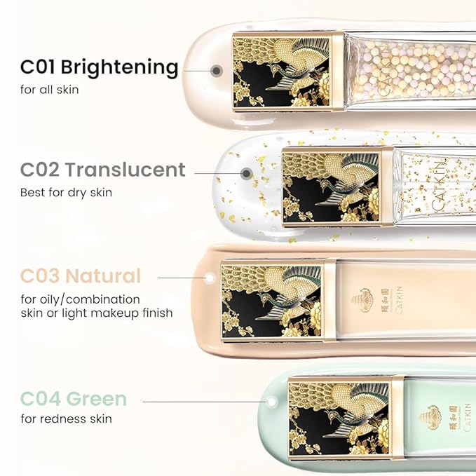 CATKIN Face Makeup Primer Base Ultra Hydrating Essense Natural Glow Finish for Dry Skin Blur Pores Infused with Black Truffle Serum & Hyaluronic acid Translucent Oil Free Formula