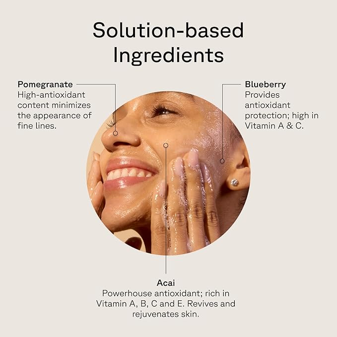 Acure Brightening Facial Scrub & Cleansing Gel Combo Pack - Exfoliating Face Wash & Gentle Daily Facial Cleanser for Radiant Skin with Sea Kelp, Pomegranate & Acai, 100% Vegan - 4 fl oz (2 Pack)