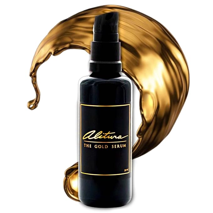 Alitura Anti-Aging Peptide & Collagen Gold Serum for Face – with Vitamin A, CoQ10 & Astaxanthin – Korean-Inspired Hydrating Serum for Wrinkles, Radiance & Firmness – 100ml