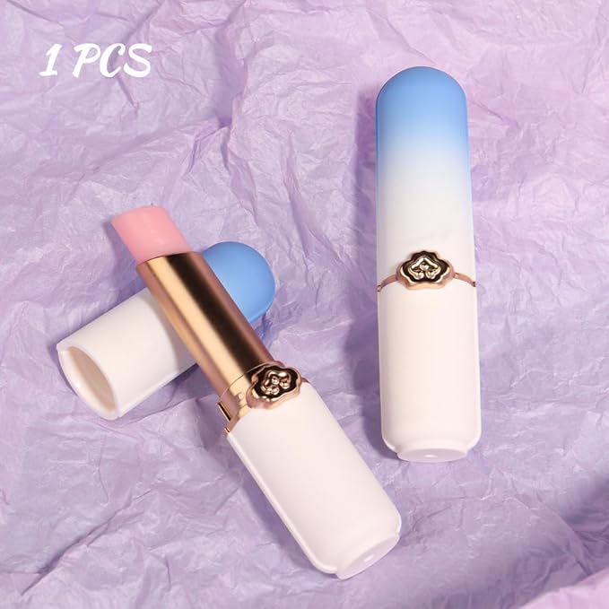 BINGBRUSH Peach Color Changing Lipstick,Moisturizer Long Lasting Lip Care Lip Balm Magic Lip Gloss Lip Tint Stain Gloss Set for Women (1pc Blueberry)