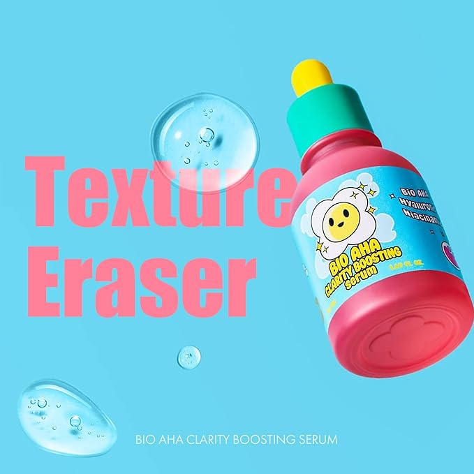 Bio-AHA Clarity Boosting Face Serum 50ml | Korean Serum w/Mild Exfoliation Fruit-Based Lactic Acids, Probiotics & Niacinamide