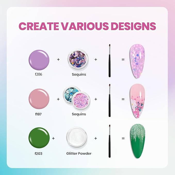 Beetles Gel Nail Polish Kit with U V Light: 34pcs Gel Polish Set Popular 20 Colors with Base Matte & Glossy Top Coat, Medium Coffin Press on Nails Accessories DIY Salon Gifts for Women Teen Girls