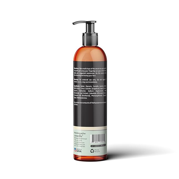 Centella Asiatica Cica Serum - 12 Fl Oz Large Bottle - Anti-Aging Face Serum for Sensitive Skin Cream - Boosts Collagen Production Younger Skin