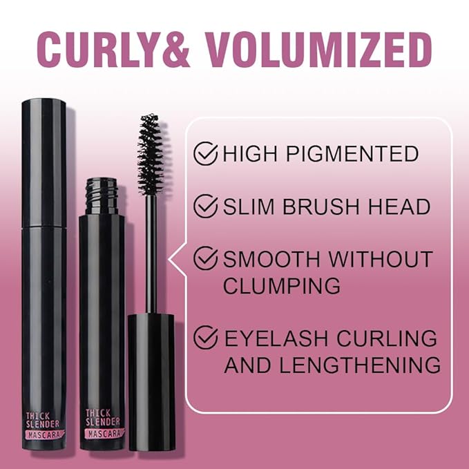 5 Pack Mascara Bulk, Multipack Mini Black Mascara Pack for Women, Waterproof Voluminous Original Volume Building Eyelash Makeup Set, Lengthening, Defining, Curling, Multiplying, Cruelty Free