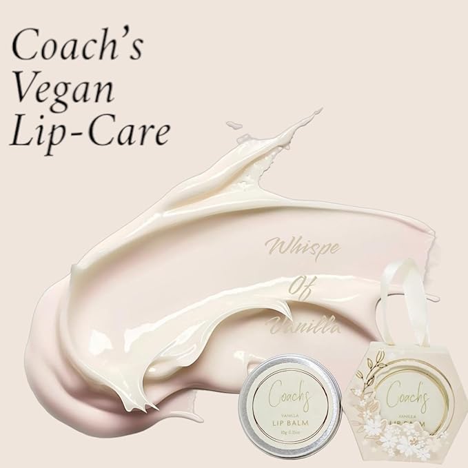 Coach's Natural Moisturizing, Nourishing, Vegan Mint and Vanilla Lip Balm.