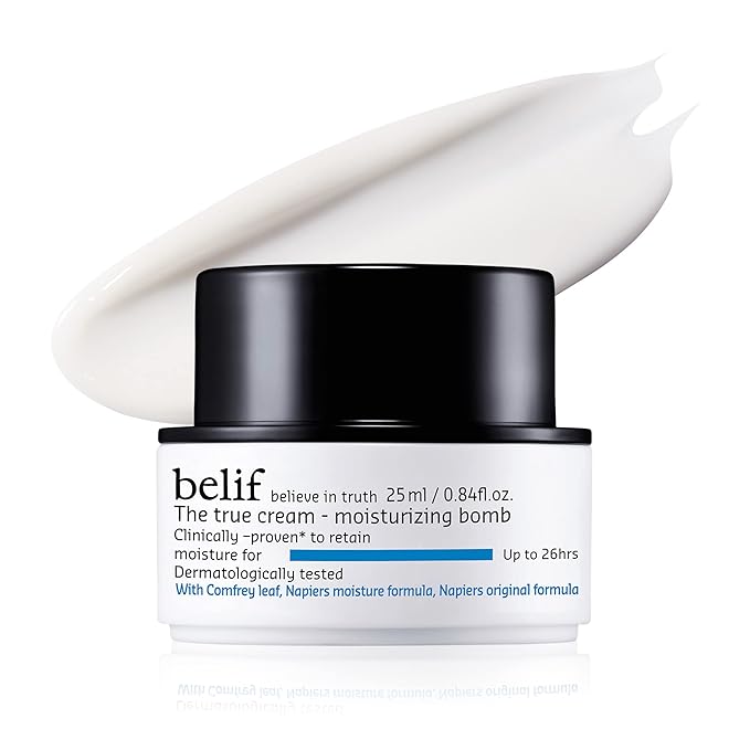 belif The True Cream Moisturizing Bomb with Oak Husk and Vitamin B | Moisturizer | Good for Dry Skin, Dryness Dullness, and Uneven Texture |For Normal, Dry Skin Types
