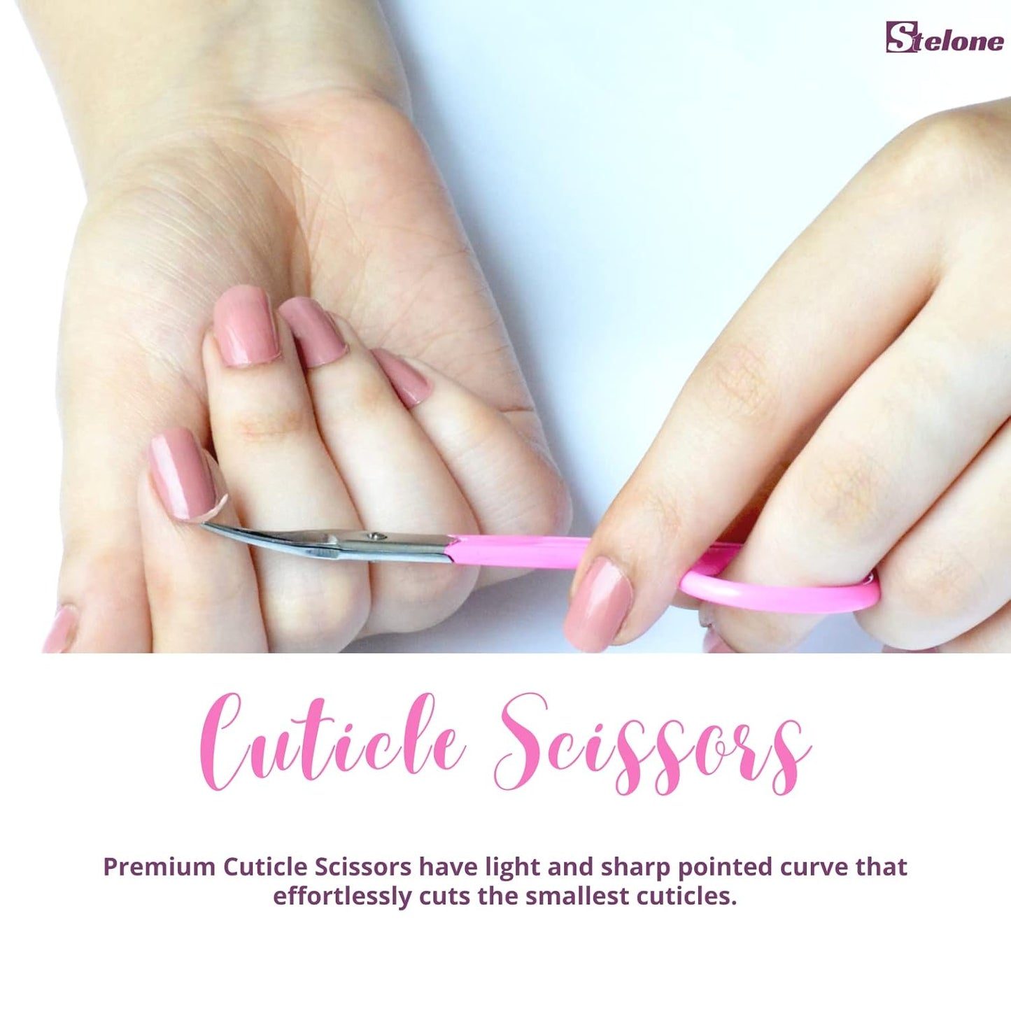 Cuticle Scissors Extra Fine Curved - Stainless Steel Professional Manicure Scissors Curved Finely Pointed & Thin Build - Perfect for Dry Skin, Frayed Tissue, & Tiny Hangnails