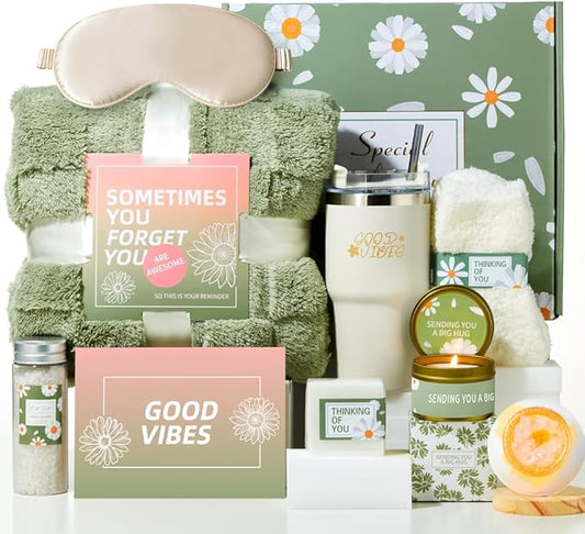 Care Package for Women Get Well Gift Baskets After Surgery Birthday Gifts for Women Self Care Gifts Relaxing Spa Gifts Thinking of You Gifts Blanket