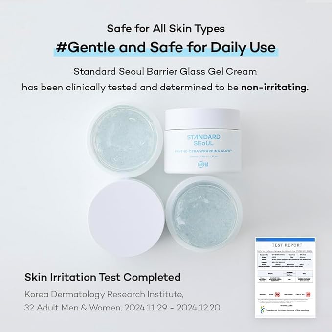 BARRIER GLASS GEL Moisturizer, Korean Skincare, Soothing, Sensitive skin, Pantenol, Azulen Capsule & Ceramide, hydrating face cream, Barrier Repair Cream, Glow Skin, 50ml