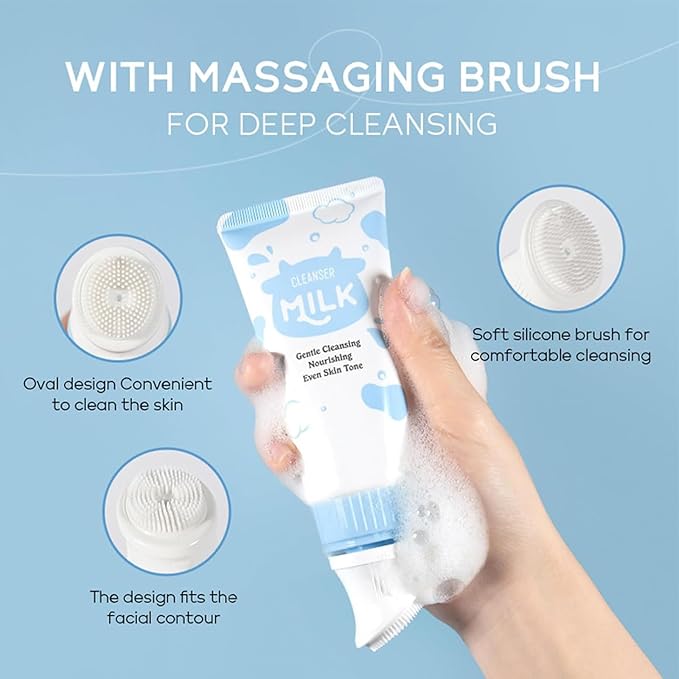 10 In 1 Milk Skincare Products, Milk Skin Care For Teens 10-12 Girls, Natural Skincare For Girls 10-12 Gift Set With Cleanser,Eye Cream,Toner,Serum,Face Moisturiser, Skin Care For Kids