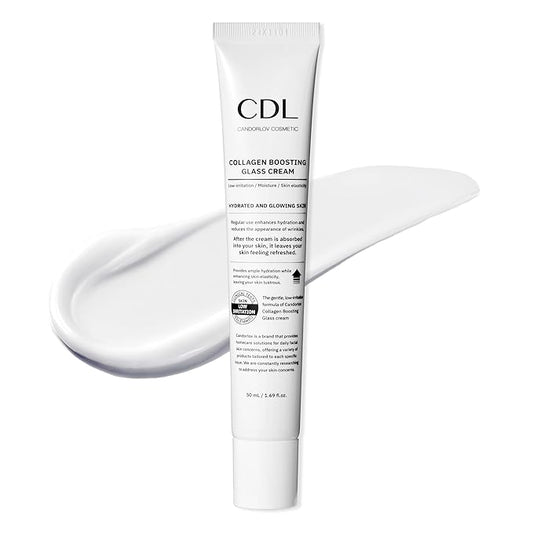 Collagen Boosting Glass Cream, Korean Glowing Skin Deep Hyrdration for 72 HR, Instant Elasticity Improving,PDRN Pomegrante Hyaluronic Acid, Korean SKin Care, 1.69 oz