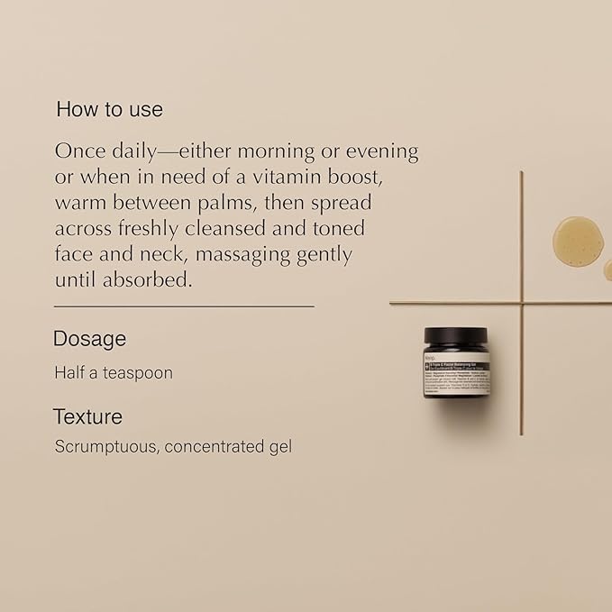 Aesop B Triple C Facial Balancing Gel | Anti-Oxidant Gel Infused With Vitamin B And Vitamin C | Replenish, Soften, Balance Skin | 2.1 oz / 60mL