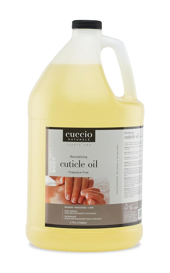 Cuccio Naturale Cuticle Revitalizing Oil, 1 Gallon/128 oz/3.78 Liter (Gallon, Fragrance Free)