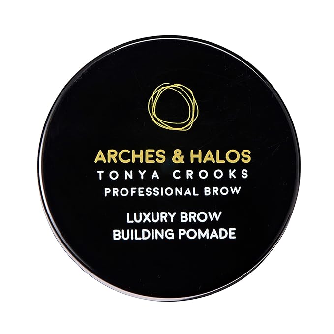 Arches and Halos Luxury Brow Building Pomade - Vegan Eyebrow Pomade - Creamy, Long Wearing Color for Clean, Defined Brows - Charcoal - 0.1 oz