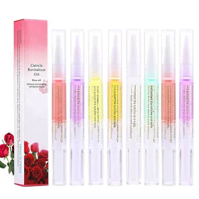 AIJIMEI 8pcs Cuticle Oil Pens Cuticle Oil Nail Oil Cuticle Nail Nutrition Oil Cuticle Oil Pen for Nails Moist Nail Repair Nail Care Essential Oil Moist