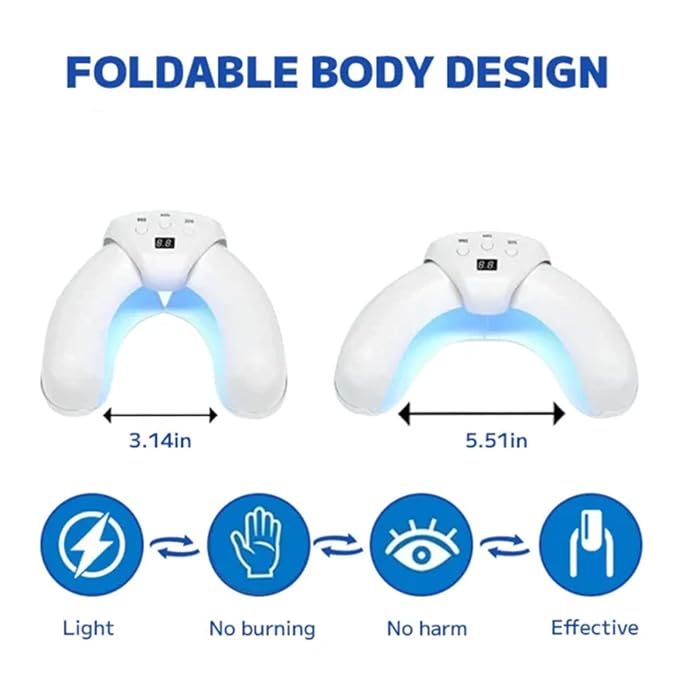 2025 New Nail-Fungus-Cleaning-Device for Multiple Toenails & Fingernails, Foldable Nail Fungus Light Device, Suitable for Discolored And Thickened Toenails, Easy to Use at Home