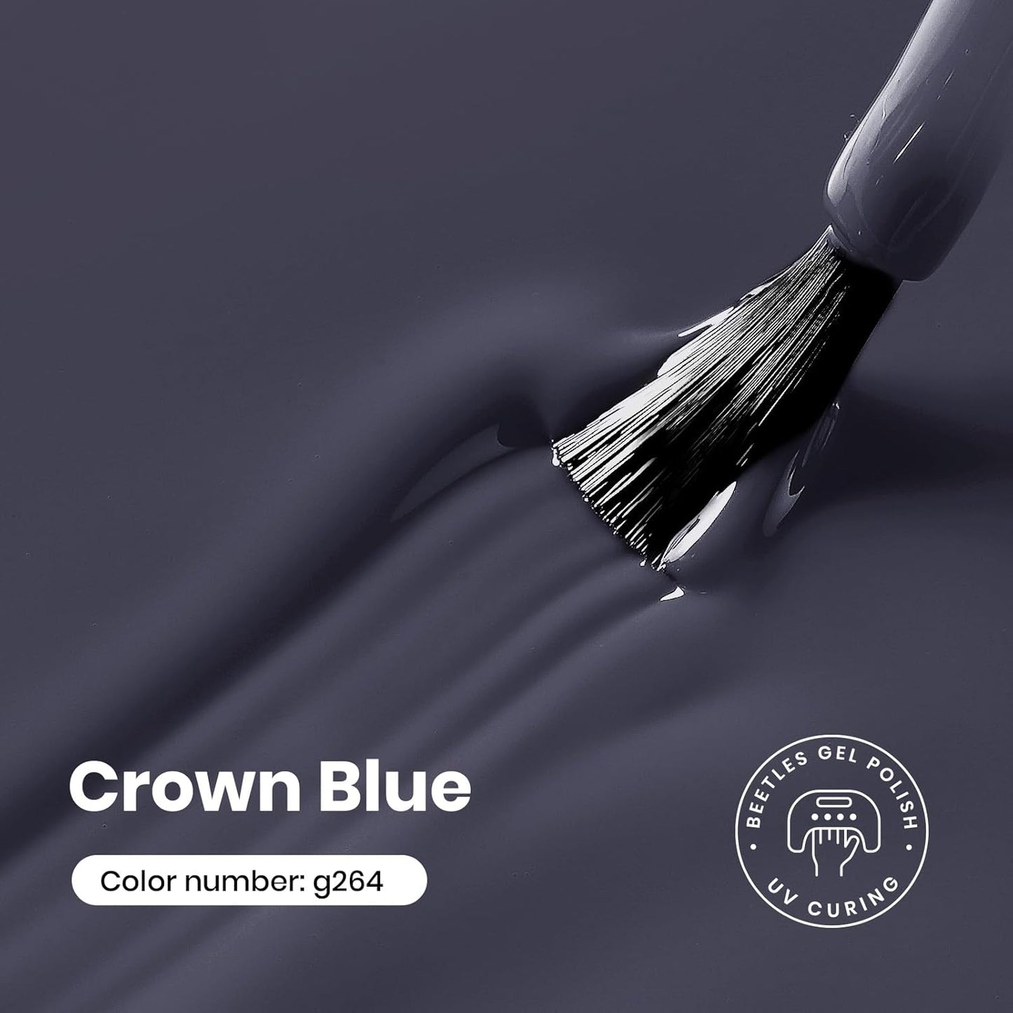 beetles Navy Blue Gel Polish - 15ML Crown Blue Borealis Gel Polish Soak Off Nail Art Manicure Salon DIY Uv Lamp Nail Design Decoration at Home