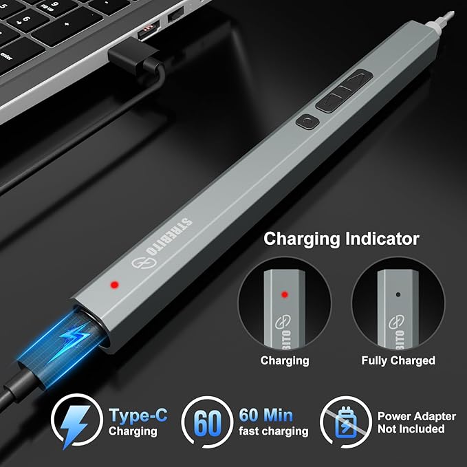 STREBITO Mini Electric Screwdriver, 144-Piece Electric Precision Screwdriver Set Small Power Screwdriver Cordless Rechargeable, Electronic Repair Tool Kit for PC, Computer, Laptop, Phone, RC Drone