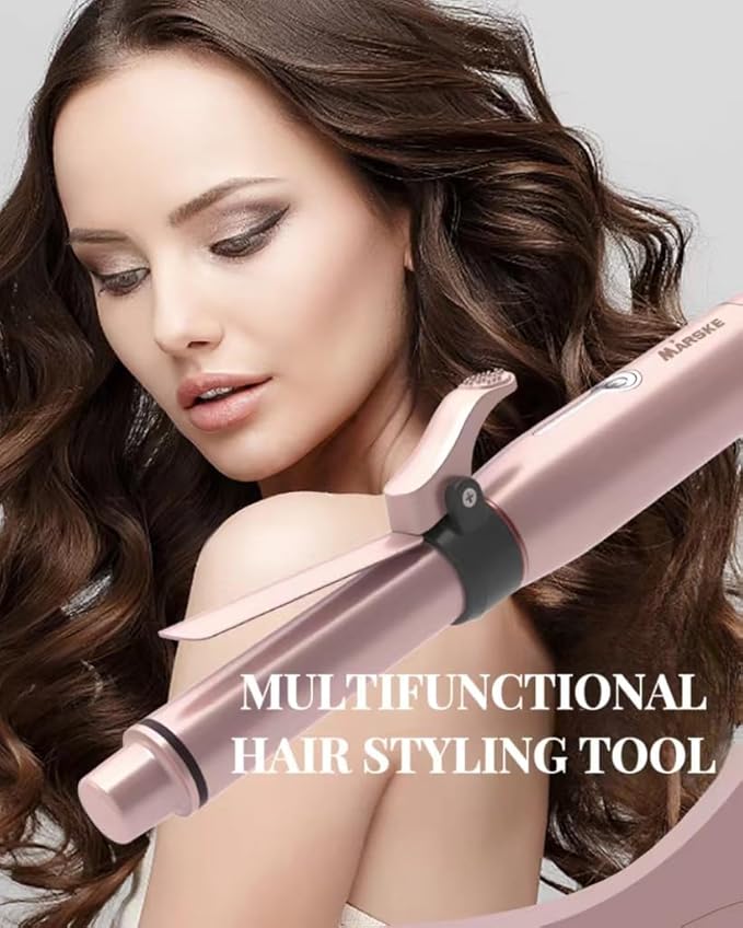 Cordless Curling Iron, Mini Curling Iron, Travel USB Rechargeable Ceramic Curling Wand,Hair Straightener and Curler 2 in 1, Mini Flat Iron with 3 Temp Setting, Curlers for Short Hair