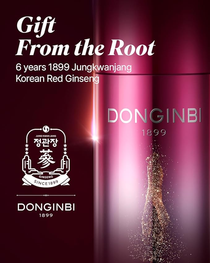 Donginbi Red Ginseng Daily Defense Capsule Ampoule - Glowing Serum, Firming & Skin Barrier Repair Face Mositruzier, Korean Red Ginseng, Skin Care Gifts for Women,1.01 floz / 30 ml