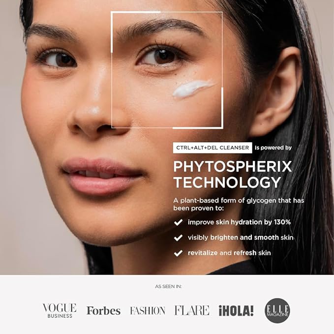 CTRL+ALT+DEL Facial Cleanser – Hydrating Cream Cleanser with Hemp Seed Oil, Cucumber & Jojoba – Removes Makeup & Impurities – 150mL / 5 fl. oz.