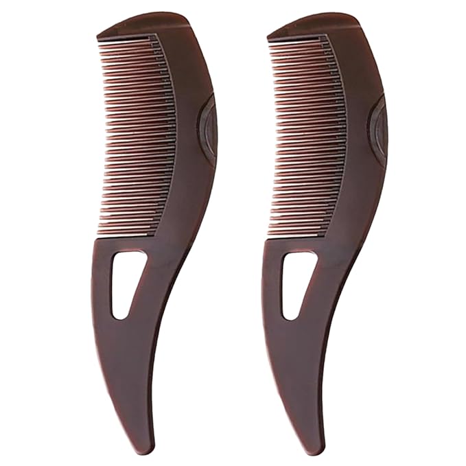 2PCS Dandruff Comb, Scalp Sweep Detoxing Energy Comb, Plastic Hollow Tooth Button Hairbrush for Scalp Cleaning Exfoliator Massage and Oil Buildup Removal for Women Men Kids