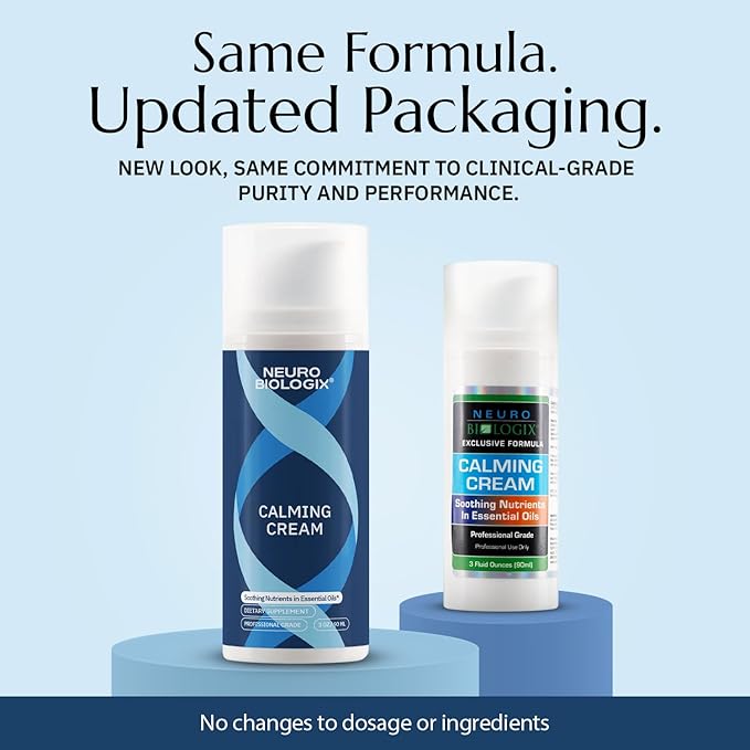 Calming Cream with GABA & L-Theanine – Fast-Absorbing for Relaxation & Mood Support – Soothing with Lavender Oil, 5-HTP & Magnesium – Non-Greasy, Easy to-Use Pump – 3.2oz Bottle