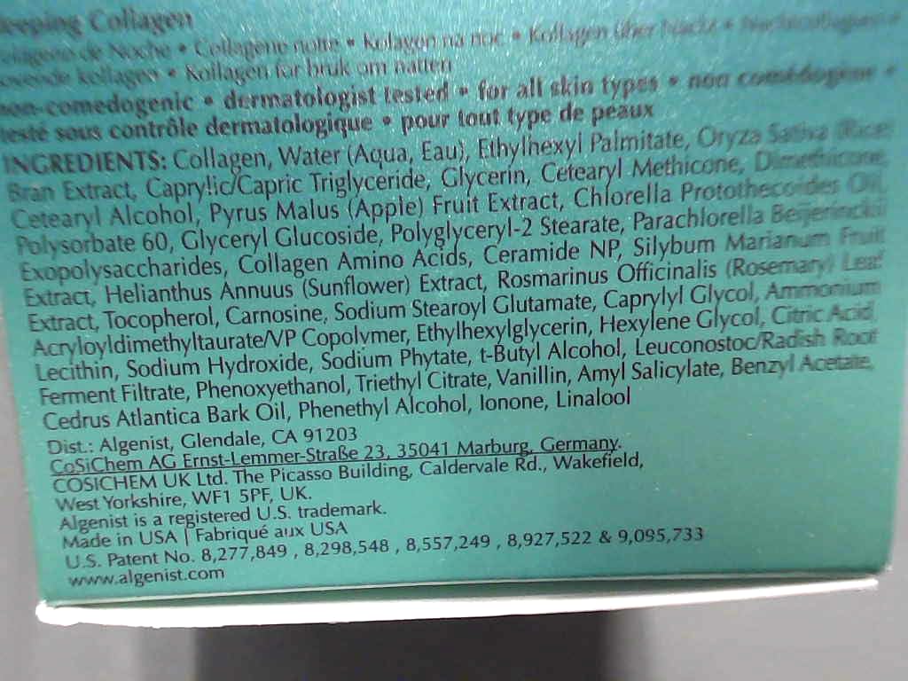 Algenist GENIUS Sleeping Collagen Night Cream - Firming Face Cream with Collagen, Collagen Amino Acids and Ceramides for a Visibly Smoother Complexion - Non-Comedogenic Skincare (2oz)