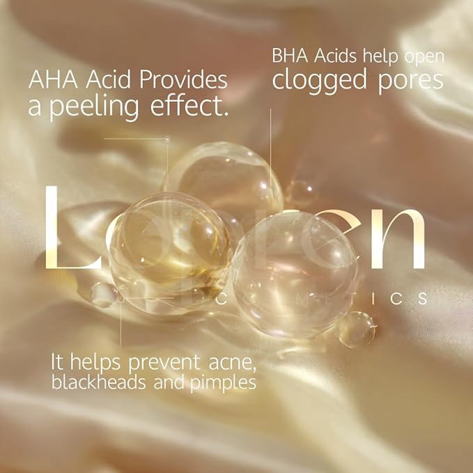 AHA 10% BHA 2% Exfoliating Serum, Skin Smoothing & Pore Refining Facial Serum, Supports a Clearer Complexion, 1 Fl Oz