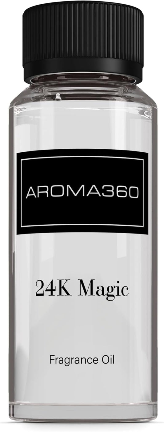 Aroma360-24K Magic Fragrance Oil Blend | Hotel Inspired Luxury Essential Oil Diffusers | Aromatherapy Scent Diffuser Oil | Citrus, Bergamot, Lemon & Lemongrass with Notes of Jasmine. - 120ML