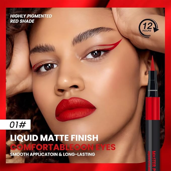 7 Pcs Colors Liquid Eyeliner Stamp Pens Set, Long Lasting Liquid Eye Liner,Waterproof & Smudgeproof Makeup